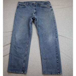 Wrangler Jeans Men 40 X 32 Blue Denim Cotton Relaxed Fit High-Rise Straight Leg